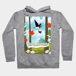 Eaton Mountain Skowhegan, Maine Travel poster Hoodie